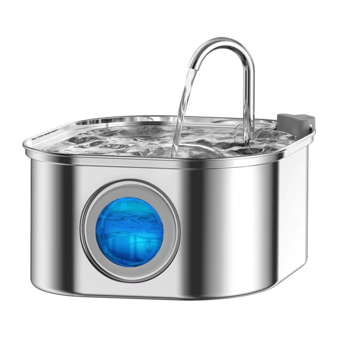 3.2L Stainless Steel Pet Water Feeder Auto Cat Fountain Smart Dog Water Dispenser Visual Window Drinking Bowl Pet Accessories