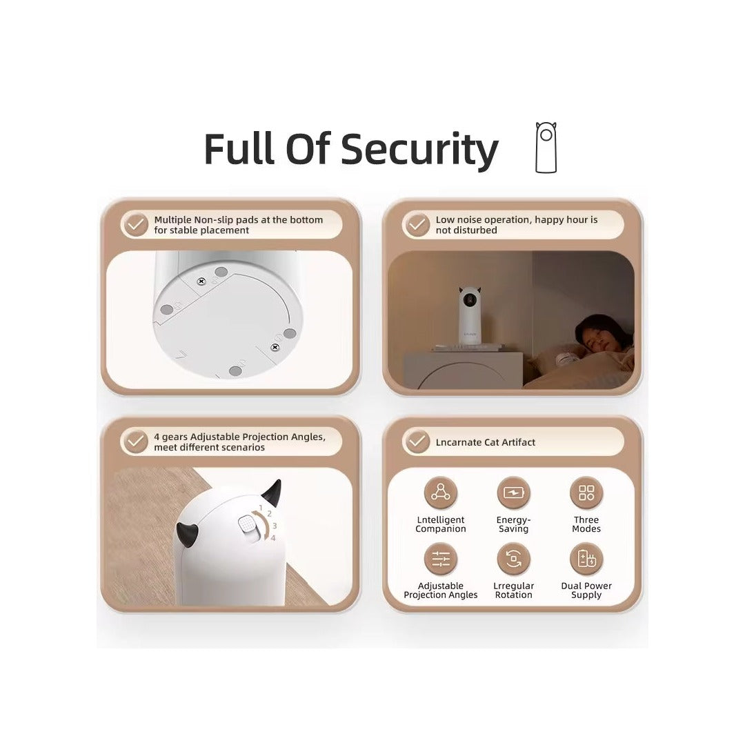 Automatic Cat Toys Interactive Smart Teasing Pet LED Laser Indoor Cat Toy Accessories Handheld Electronic Cat Toy for Dog