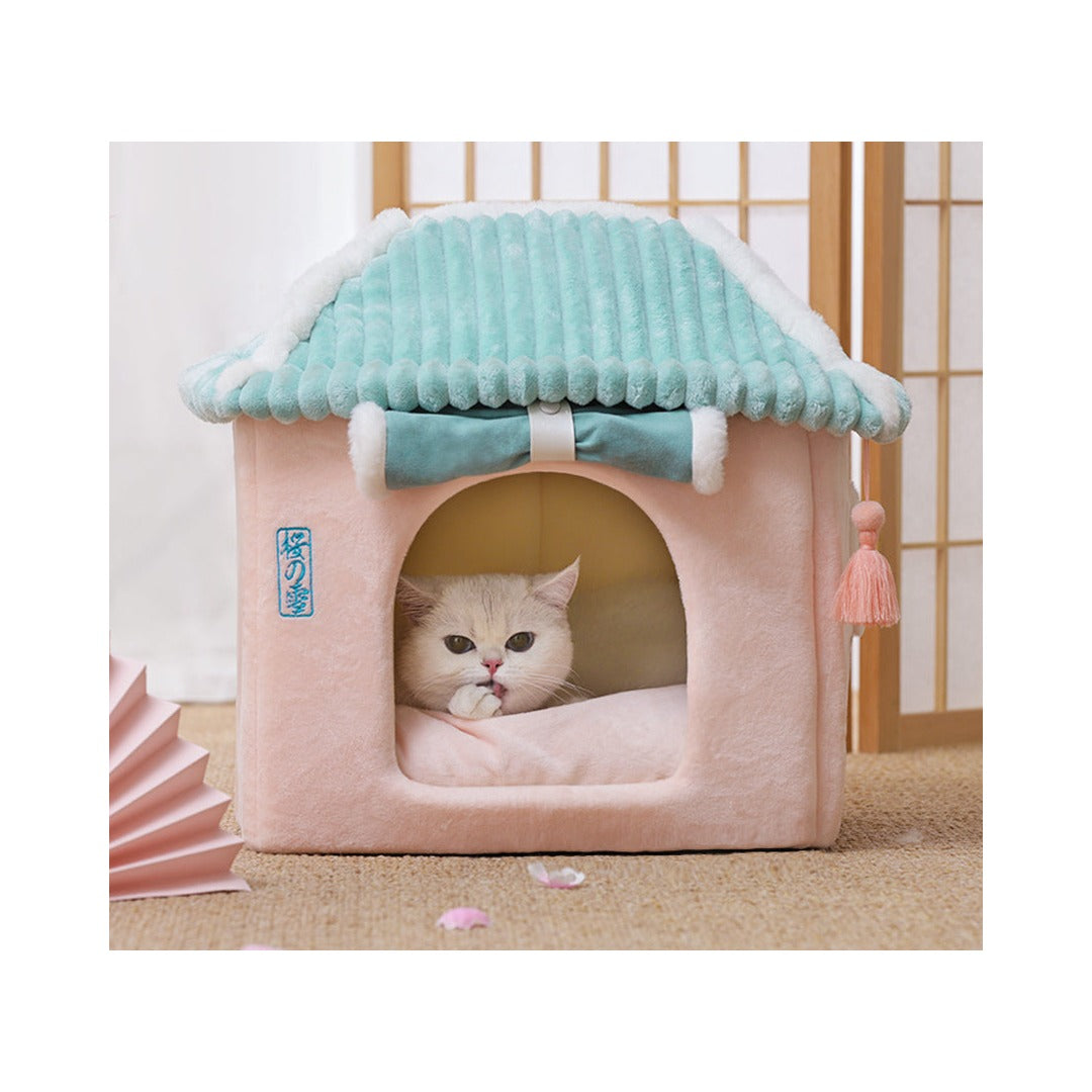 Cat House Removable and Washable Cat Bed Pet Supplies Enclosed Cat House Villa