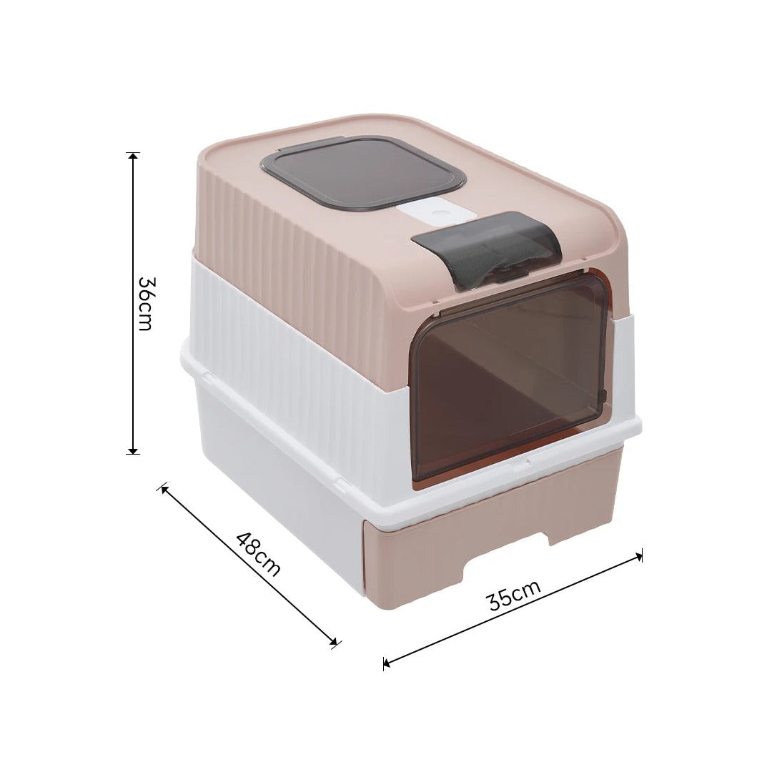 【】Uv Sterilization Fully Enclosed Cat Litter Box