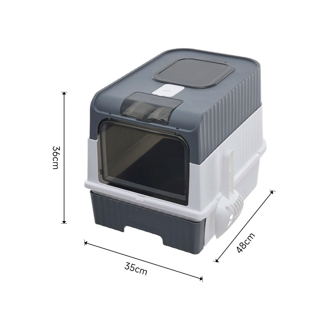 【】Uv Sterilization Fully Enclosed Cat Litter Box