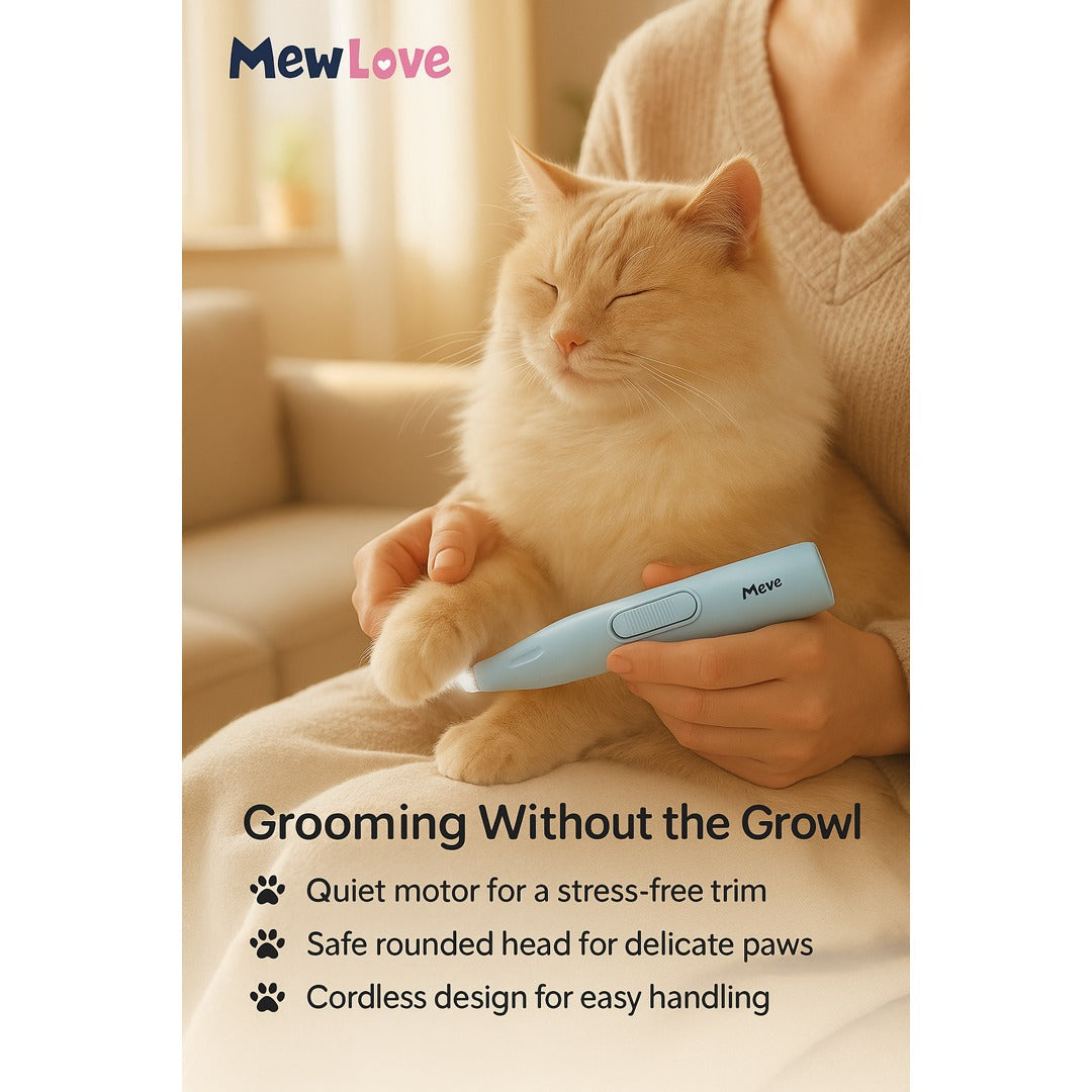 MewLove Cat Paw Trimmer – Quiet · Rechargeable