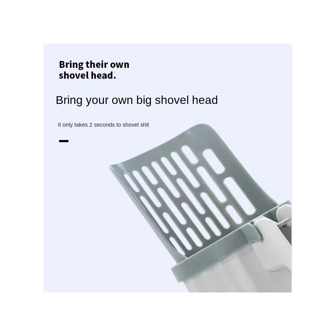 Cat Litter Shovel Scoop with Refill Bag for Pet Filter Clean Toilet Garbage Picker Cat Supplies Cat Litter Box Self Cleaning