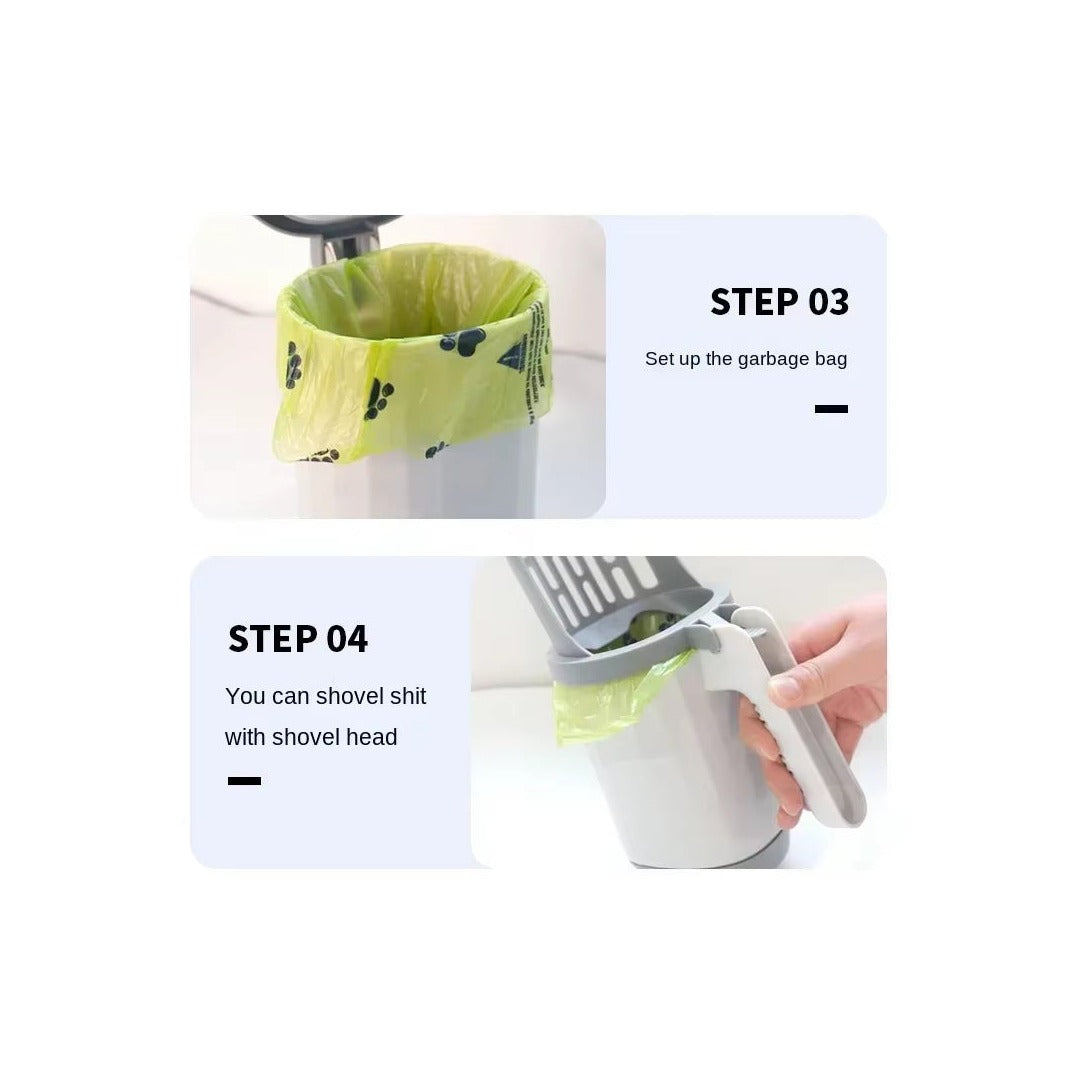 Cat Litter Shovel Scoop with Refill Bag for Pet Filter Clean Toilet Garbage Picker Cat Supplies Cat Litter Box Self Cleaning