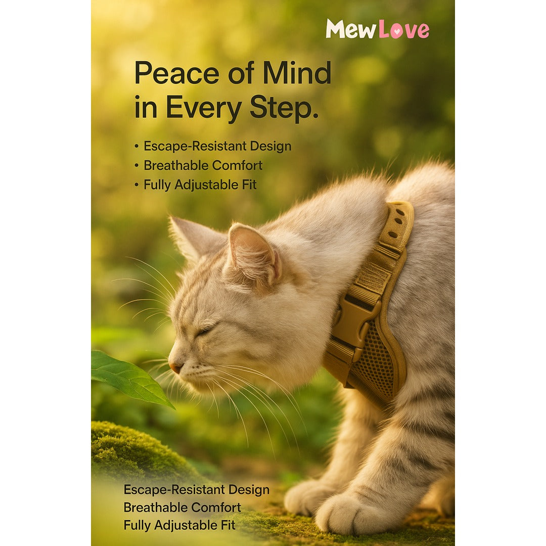 MewLove Cat Harness – Adjustable Fit