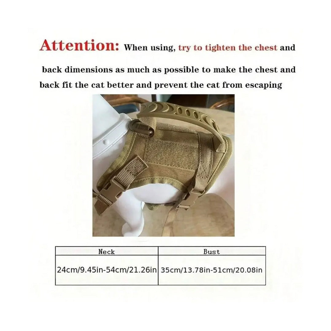Outdoor Cat Vest Waterproof Cat Clothes Cat Chest Strap Special Vest for Walking Cats Can Be Adjusted