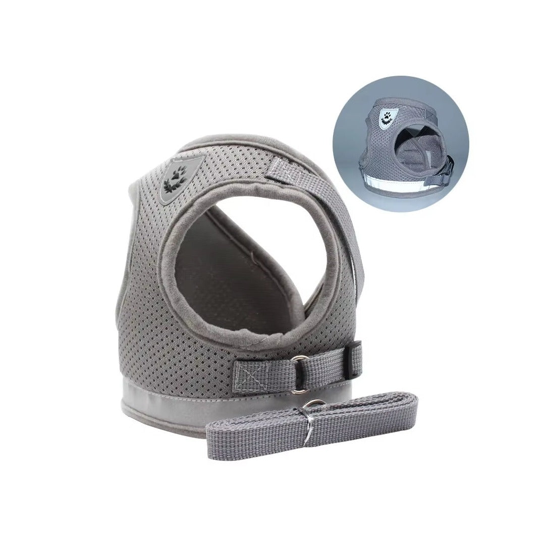 Breathable Cat Harness and Leash Escape Proof Pet Clothes Kitten Puppy Dogs Vest Adjustable Easy Control Reflective Cat Harness