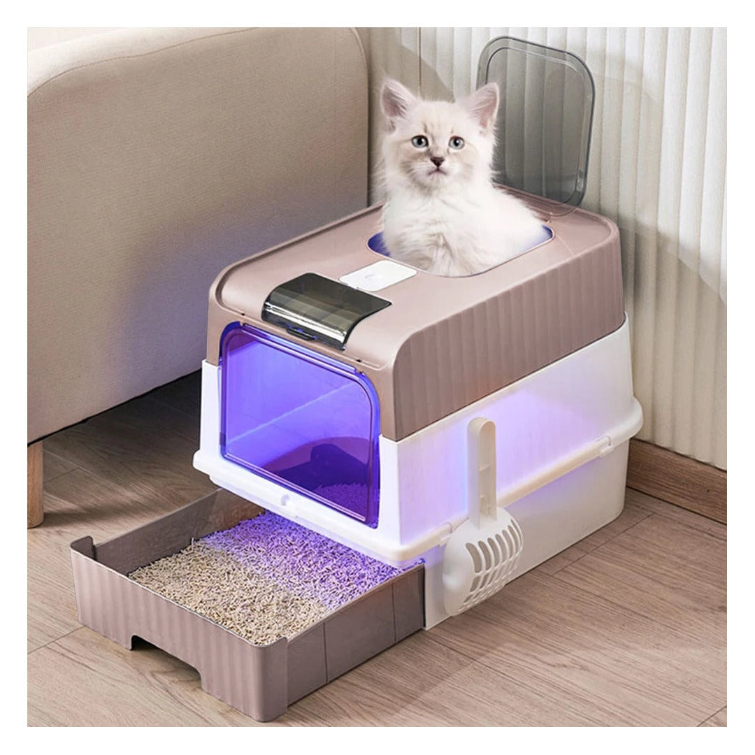 【】Uv Sterilization Fully Enclosed Cat Litter Box
