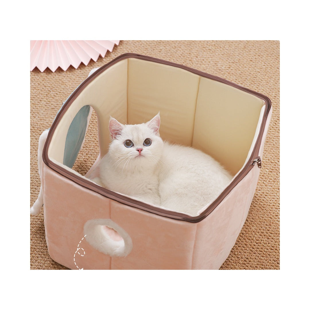 Cat House Removable and Washable Cat Bed Pet Supplies Enclosed Cat House Villa