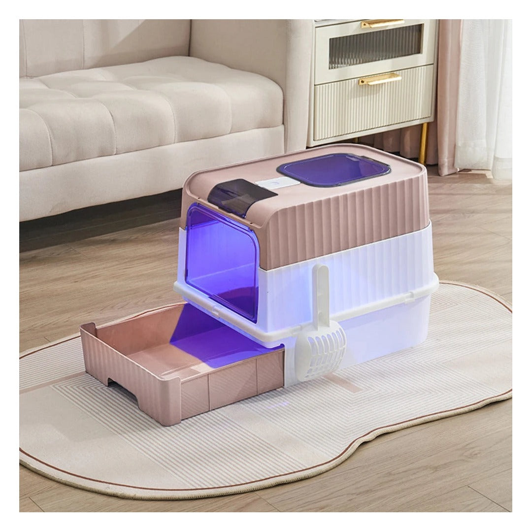 【】Uv Sterilization Fully Enclosed Cat Litter Box