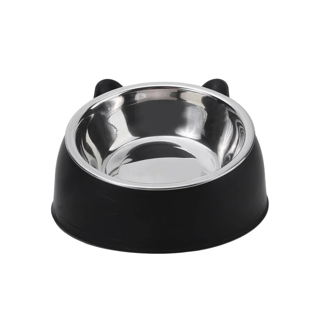 Trendy Stainless Steel Cat Dog Double Bowl 15 Degree Inclined anti Neck Strain Pet Feeder Slant Mouth Best Selling Pet Supplies