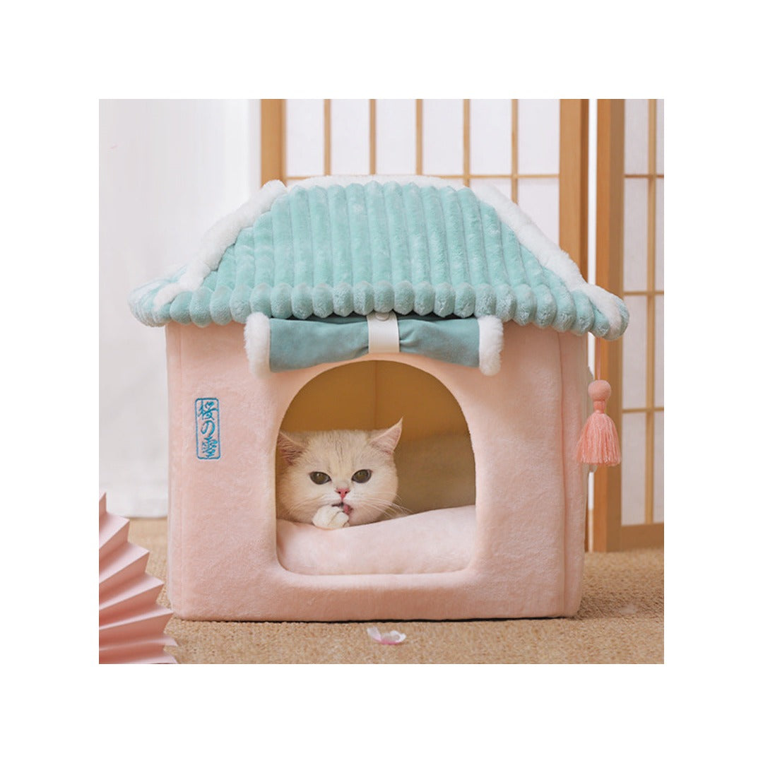 Cat House Removable and Washable Cat Bed Pet Supplies Enclosed Cat House Villa