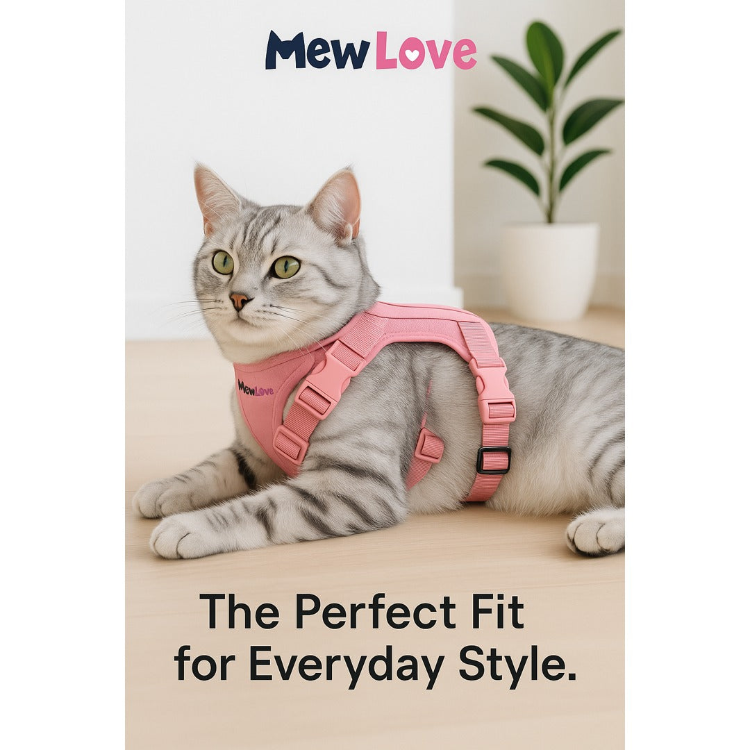 MewLove Cat Harness – Adjustable Fit