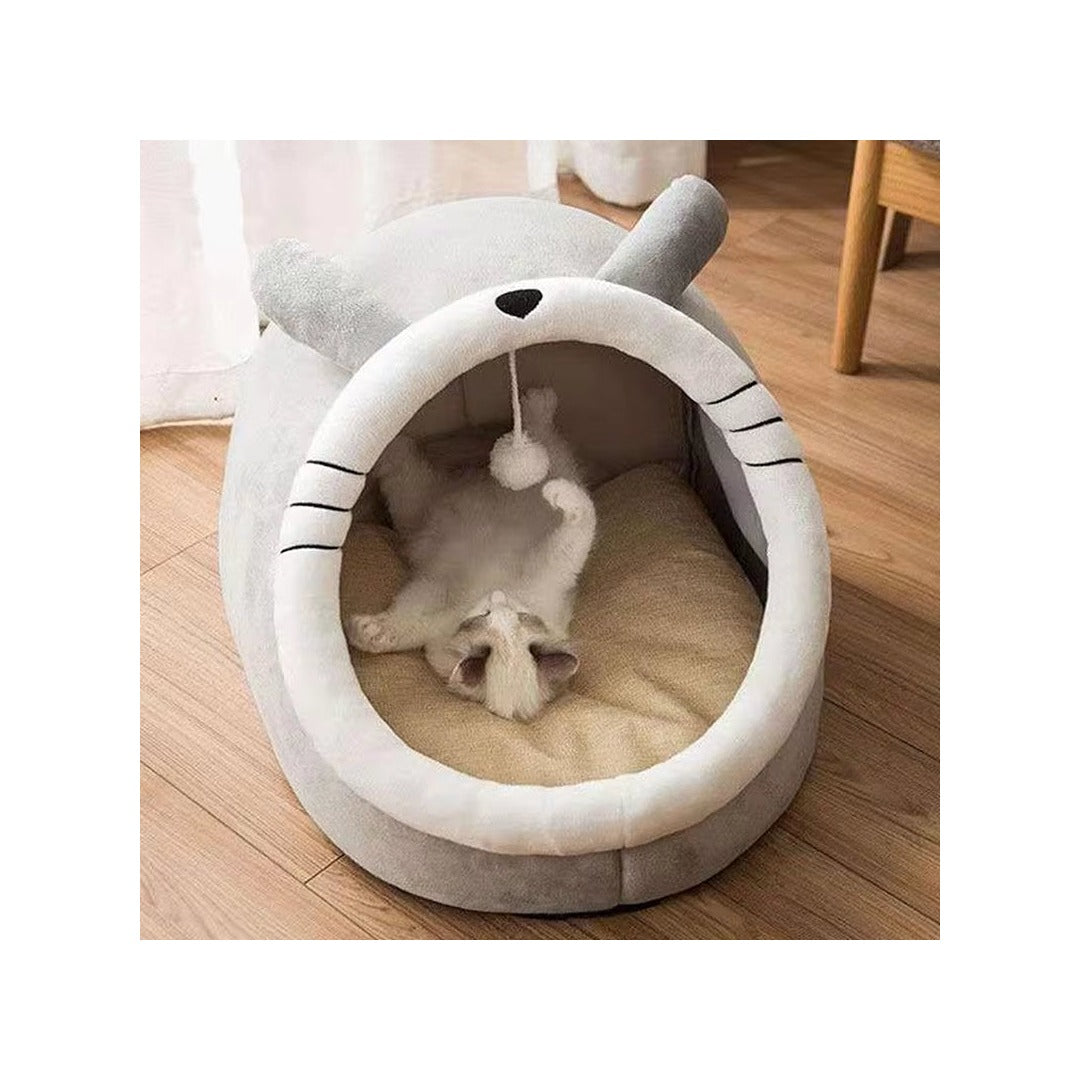 Pet Tent Cave Bed for Cats Small Dogs Self-Warming Cat Tent Bed Cat Hut Comfortable Pet Sleeping Bed Foldable Removable Washable