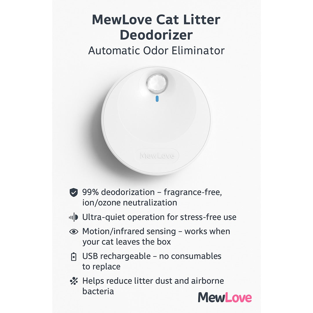 MewLove Cat Litter Deodorizer – Automatic Odor Eliminator