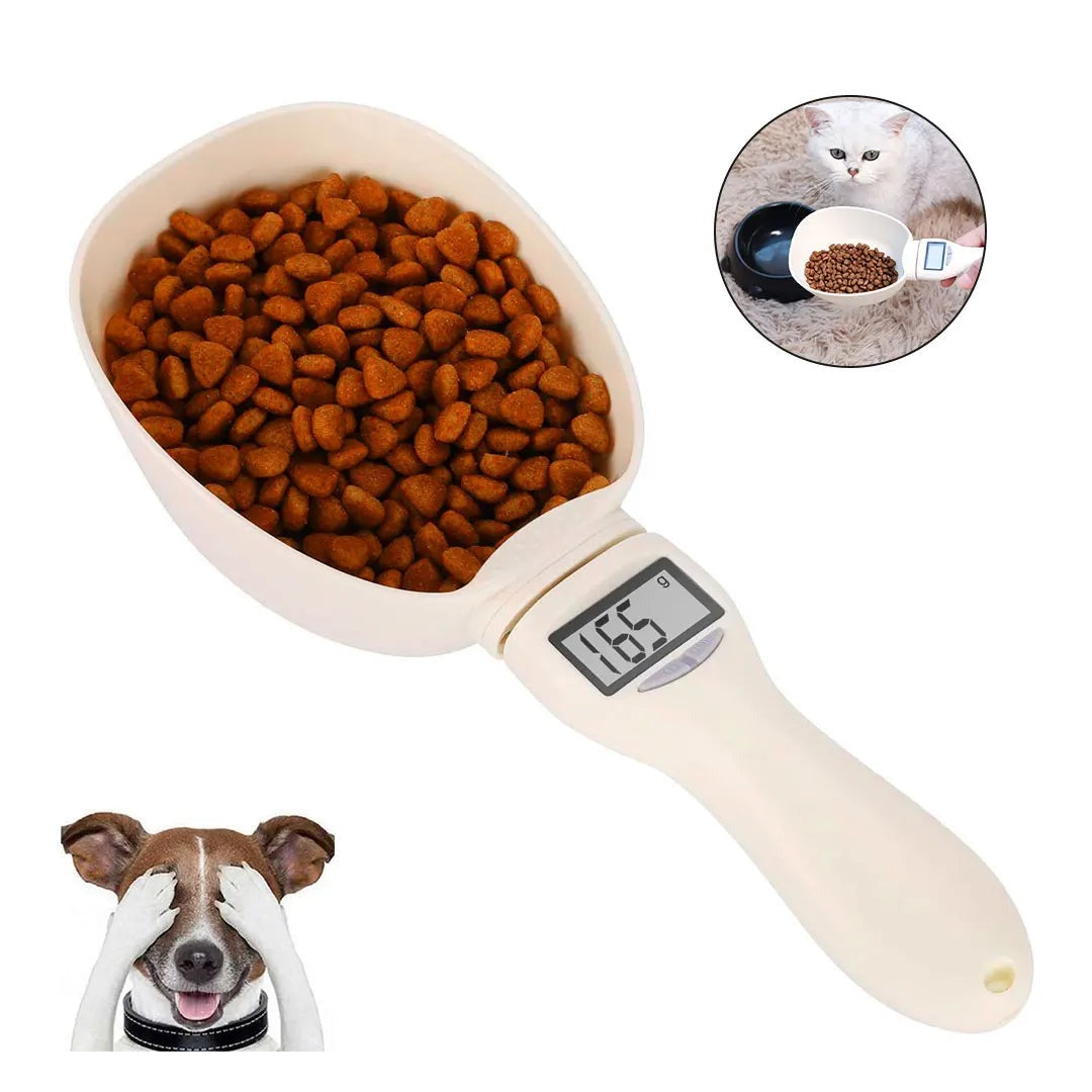Pet Food Measuring Scoop Electronic Dog Cat Food Measuring Cup Digital Spoon Scale Kitchen Food Scale with LED Display