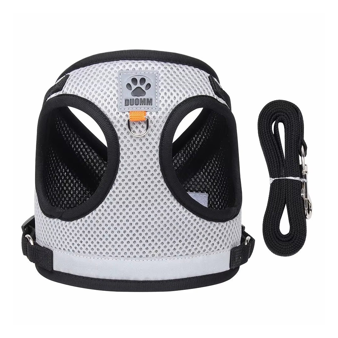 Breathable Cat Harness and Leash Escape Proof Pet Clothes Kitten Puppy Dogs Vest Adjustable Easy Control Reflective Cat Harness