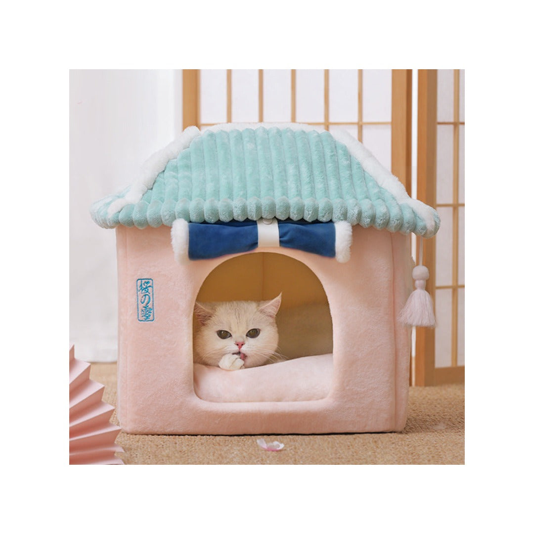Cat House Removable and Washable Cat Bed Pet Supplies Enclosed Cat House Villa