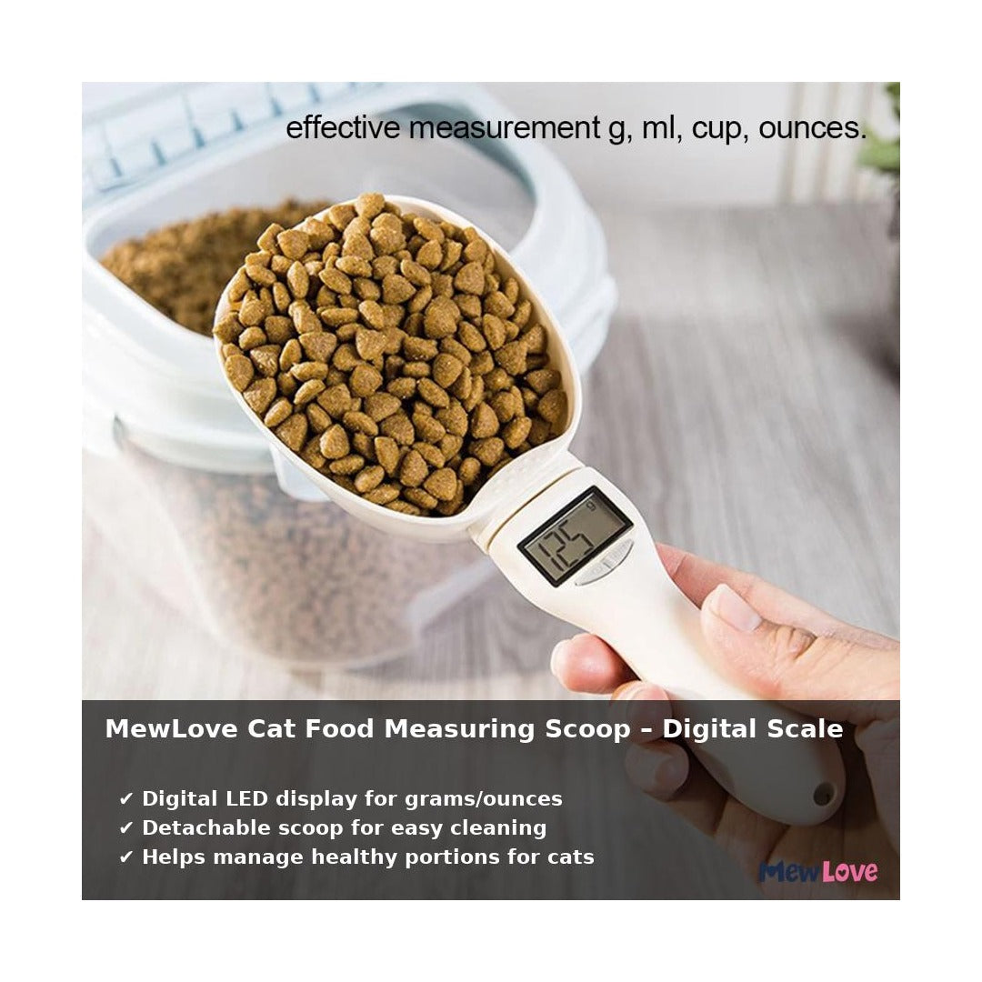 MewLove Cat Food Measuring Scoop – Digital Scale